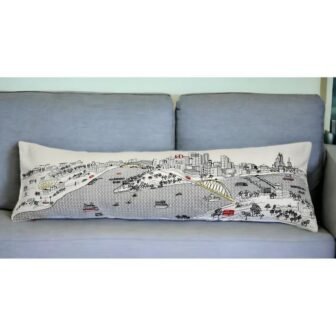 Cream Solid Polyester 14 in. x 46 in. Throw Pillow