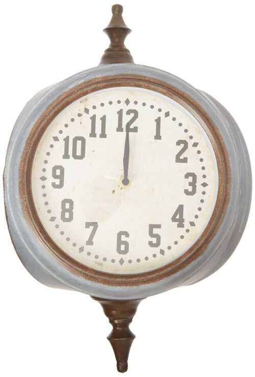 Creative Co-Op Metal Double Sided Wall Clock