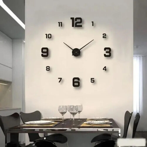 Creative Frameless DIY Wall Clock Silent Home Office Living Room Decoration