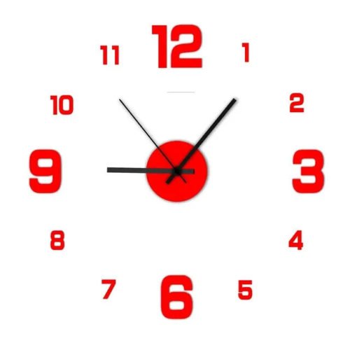 Creative Frameless DIY Wall Clock Wall Decal Home Silent Clock Living Room Offic