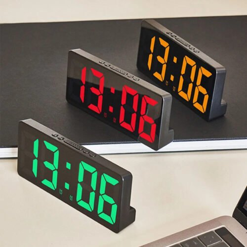 Creative Number Clock Nightlight Temperature Calendar Alarm Led Clock Home Decor