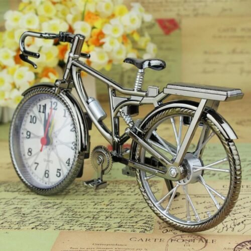 Creative Table Clock Cool Alarm Clock Retro Bicycle Shape Works Of Art Home Deco
