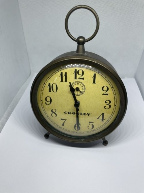 CROSLEY Vintage Metal Alarm Clock #33301 Brass Color Shabby Chic