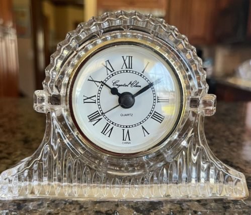 Crystal Clear Regal Mantel Clock with Quarts Movement