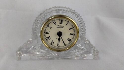 Crystal Legends By Godinger 24% Lead Crystal Mantle Clock VGUC