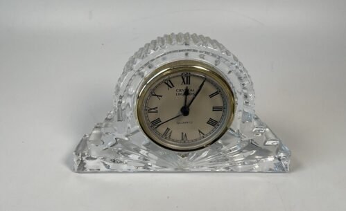 Crystal Legends by Godinger Quartz Clock 24% Lead Crystal Original Sticker Tag