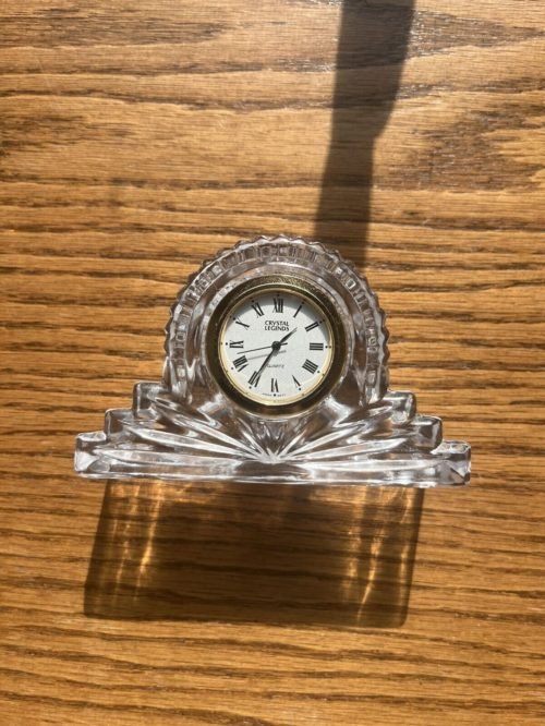 Crystal Legends Clock by Godinger 24% Leaded Crystal Quarts Movement