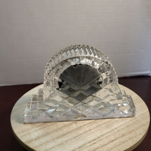 Crystal Legends Godinger Quartz Mantel Clock Handcrafted 24% Lead Crystal 5 x 3