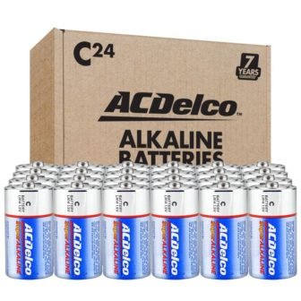 C Super Alkaline Battery, 7 Years Shelf Life with Recloseable Packaging (24 Packs)