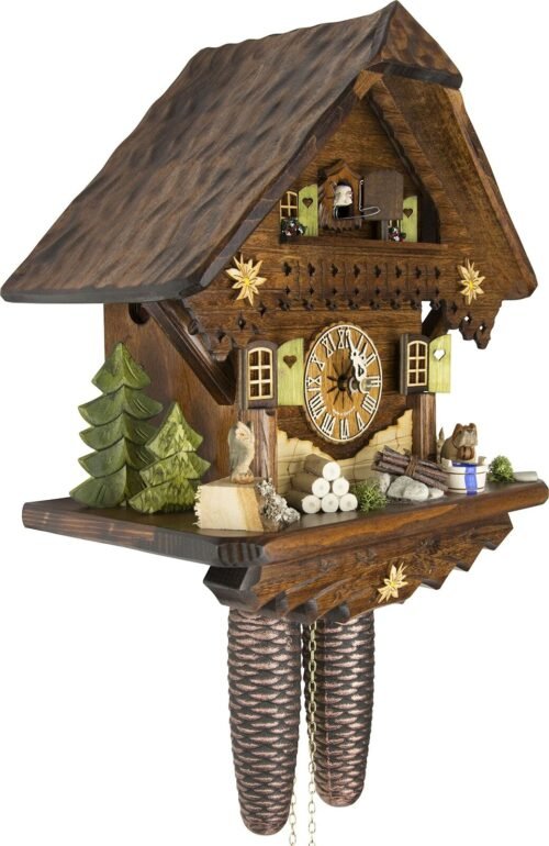 Cuckoo-Palace German Cuckoo Clock - Summer Meadow Chalet with 8-day-movement ...