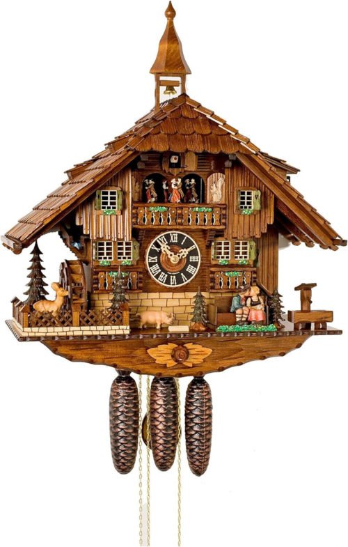 cuckoo clock black forest 8 day original germany music Kissing Couple