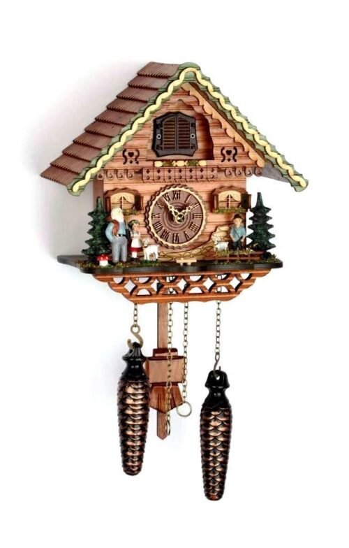 cuckoo clock black forest quartz german music "Heidi House" wood new