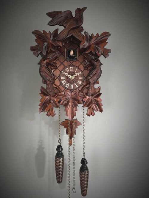 cuckoo clock black forest quartz german wood battery clock handmade music new