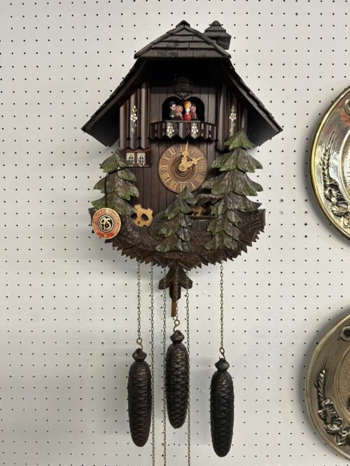 Cuckoo Clock by Anton Schneider, Black Forest, Animated Musical w Night Shut off