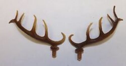 Cuckoo Clock Deer Antlers Hunter Case 3" Length Stag Set of 2 MADE IN GERMANY