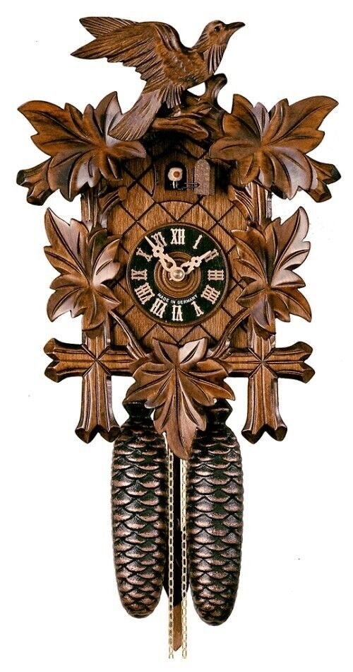 Cuckoo Clock Five Leaves, Bird HO 800/3 NEW