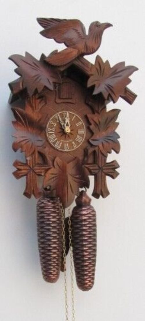 CUCKOO CLOCK German Hand Carved Eight day Movement and RARE SHUT OFF SWITCH !