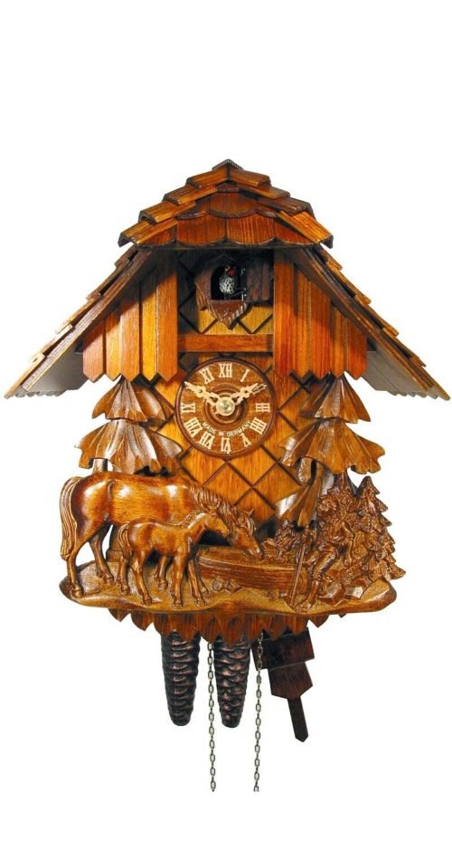 Cuckoo Clock Relif, Horse, Child 1.0457.01.C NEW