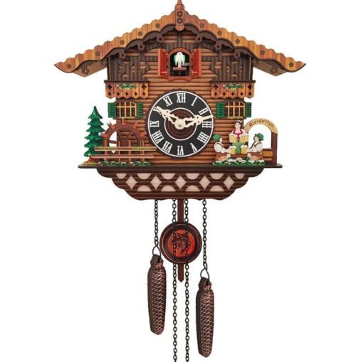 Cuckoo Wall Clock Vintage Antique Wooden Hanging Clock Home Living Room Decor