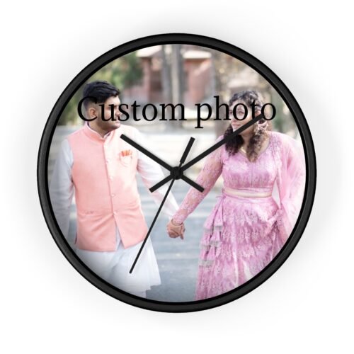 Custom Photo Wall Clock - Personalized Home Decor Gift, Modern Photo Clock,