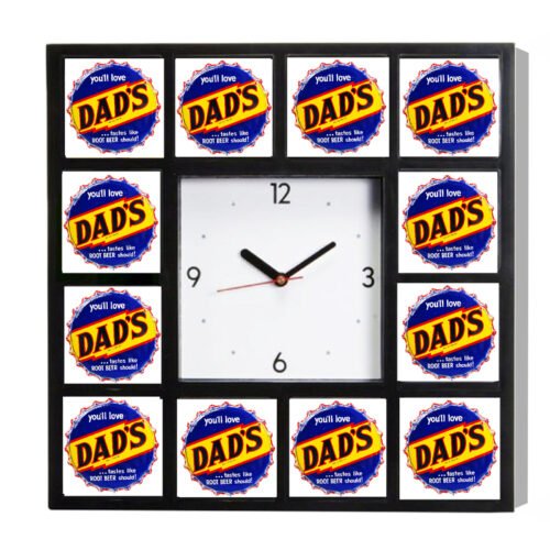 Dad's Old Fashioned Root Beer Advertising Promo Diner Clock 10.5". Not $65