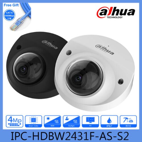 Dahua IPC-HDBW2431F-AS-S2 4MP IR Fixed-focal Built-in Mic Dome Network Camera
