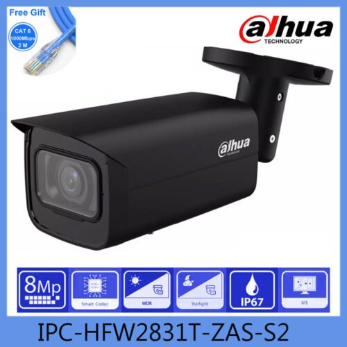 Dahua IPC-HFW2831T-ZAS-S2 8MP Starlight Vari-focal WDR IR60M POE IP67 IP Camera