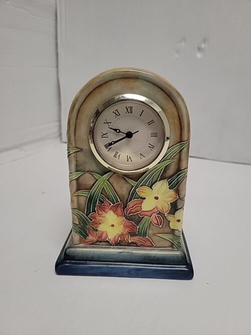 Dale Tiffany, Inc Antique Roadshow Mantle Clock Flowers