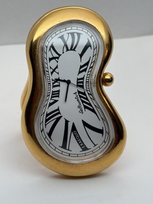 Dali Softwatch Exaequo Geneve Melting Clock Desktop Vintage Working New Battery