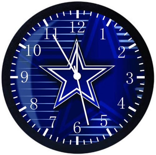 Dallas Cowboys Black Frame Wall Clock Nice For Gifts or Decor Z16