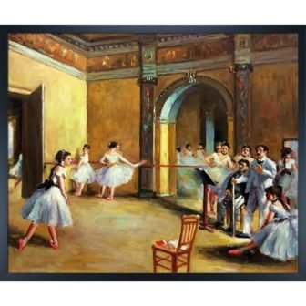 Dance Studio at the Opera by Edgar Degas Studio Black Wood Framed
