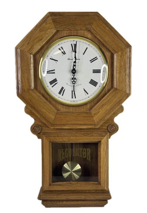 Daniel Dakota Quartz Wall Battery Powered Pendulum Clock w/ Westminster Chimes