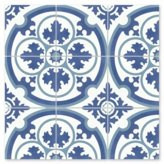 Danielle Admiral 8 in. x 8 in. Cement Handmade Floor and Wall...