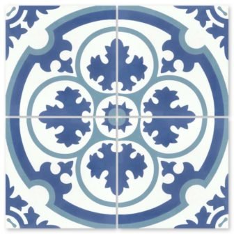 Danielle Admiral 8 in. x 8 in. Cement Handmade Tile Sample