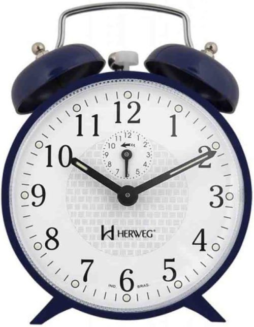 Dark Blue Metal Mechanical Alarm Clock
