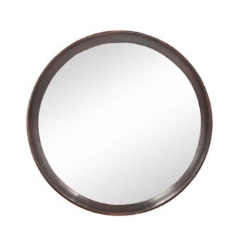 Dark Brown 19.75 in. W x 19.75 in. H Cottage Round Wood...