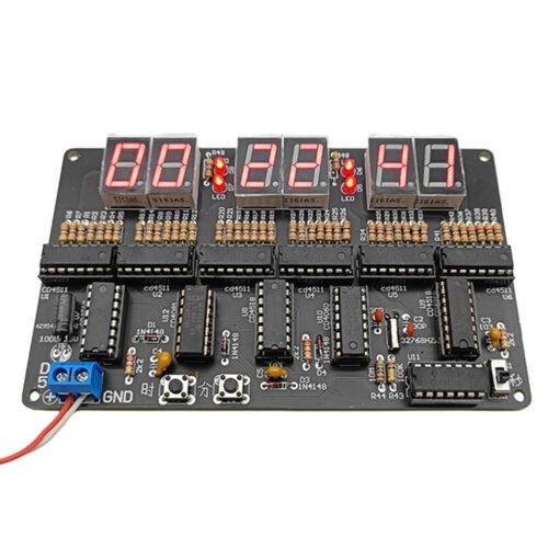 DC 4.5V-5.5V 6-bit Digital Circuit Clock Kit DIY Electronic Clock Teaching Kits~