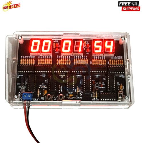 DC4.5V-5.5V 6 Digits DIY Clock Kit Auto Display Time DIY Soldering Practice Kit