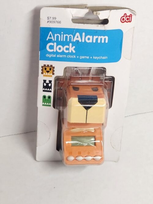 dci degital animal alarm clock game + keychain Lion New