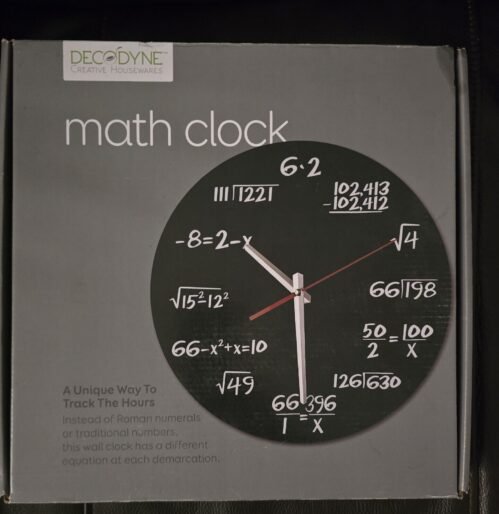 Decodyne Math Wall Clock Unique Wall Clock New In Box - decodynemathwallclock uniquewallclock