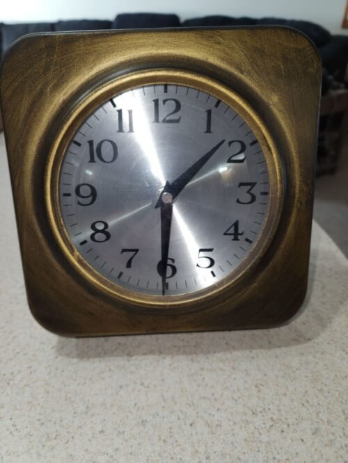 Decorative Accent Square Clock Wall Mount or Table Display Analog Clock Antique