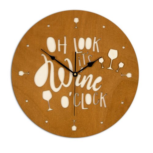 DECORATIVE KITCHEN CLOCK FOR WINE LOVERS