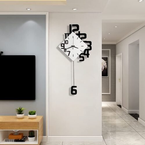 Decorative Wall Clock For Living Room Decor Large Modern Wall Clocks With Pendul