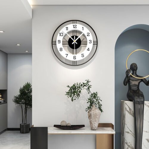 Decorative Wall Clock for Living Room Decor Modern Large Wall Clocks Battery Ope