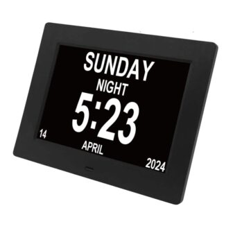 Dementia Alarm Calendar Clock Alzheimers with 3 Interfaces 8 Alarm Options Day Clock Extra