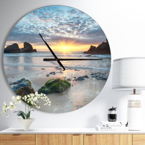 Designart 'Beautiful Porthcothan Bay' Oversized Coastal Wall