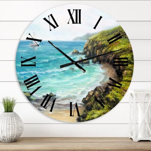 Designart 'Little Ship Arriving in Green Bay' Nautical &