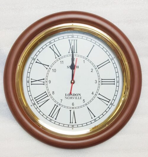 Designer Wall Clock Wooden 40x40cm Antique Theme Big Size Wall Clock For Home