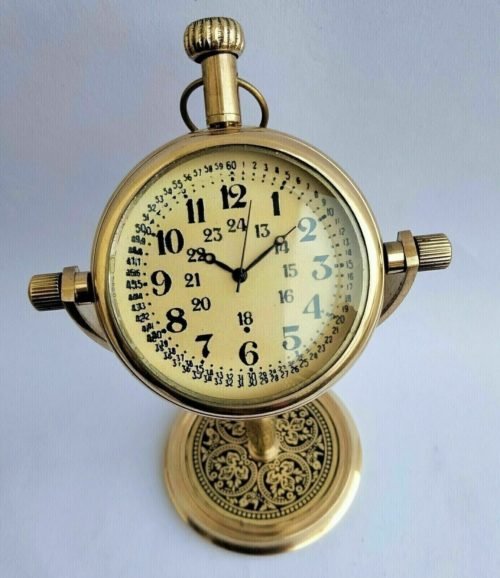 Desk Clock Beautiful Vintage Brass Table Clock Antique Nautical Clock Brass
