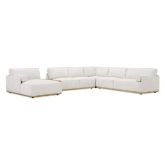 Destin 164 in. 5 Piece Modular RAF U Shaped Chaise Sectional with Storage Console